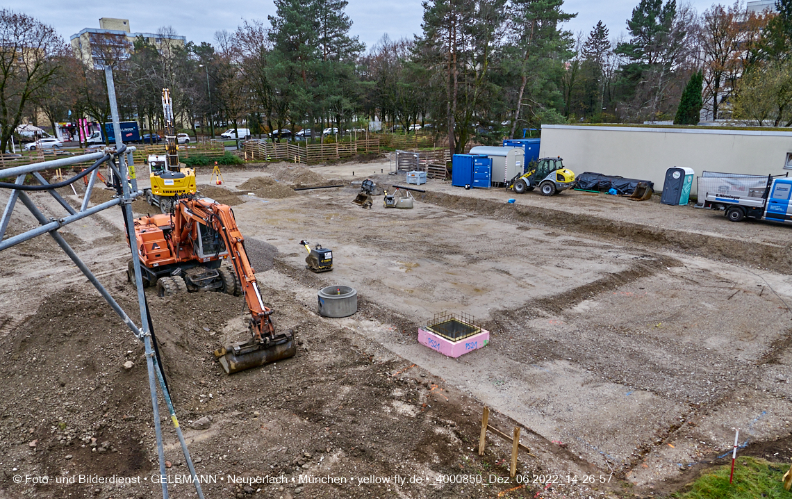 07.12.2022 - Baustelle an der Quiddestraße Haus für Kinder in Neuperlach